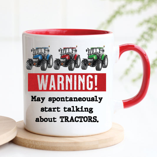 Warning Tractors - Novelty Gift Mug