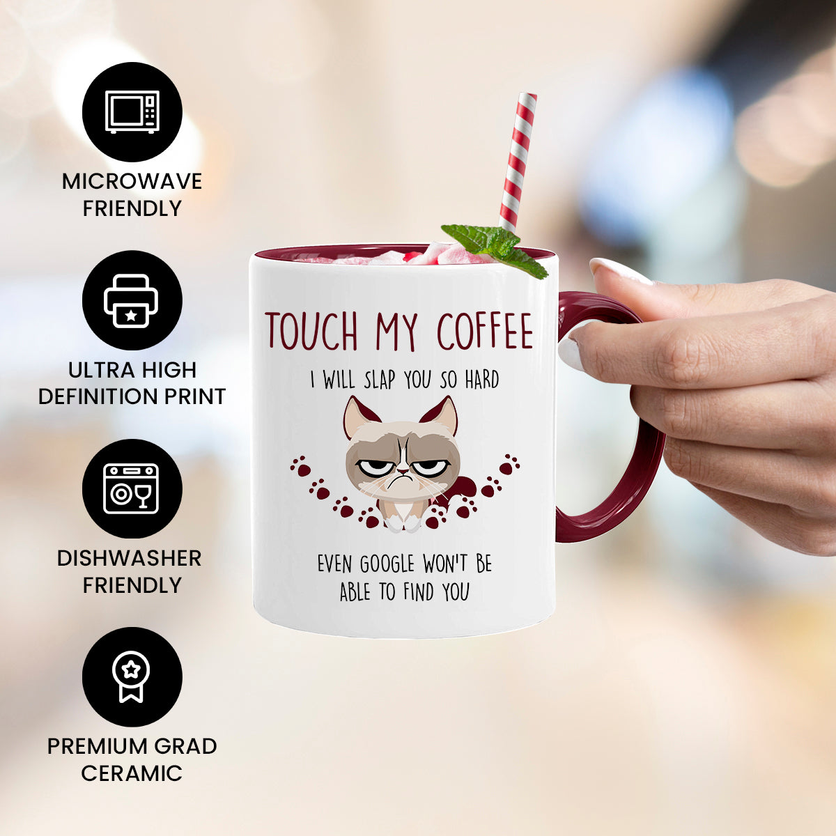 Rude gifts | Touch my coffee Mug