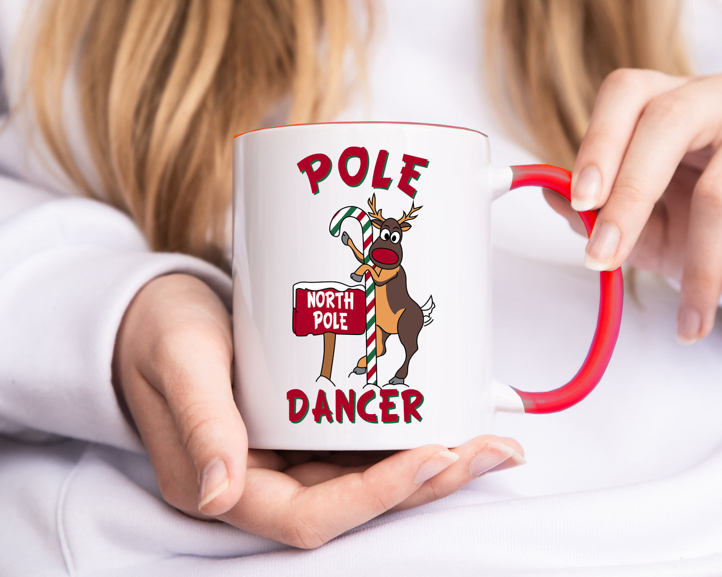 Christmas Reindeer Pole Dancer Mug