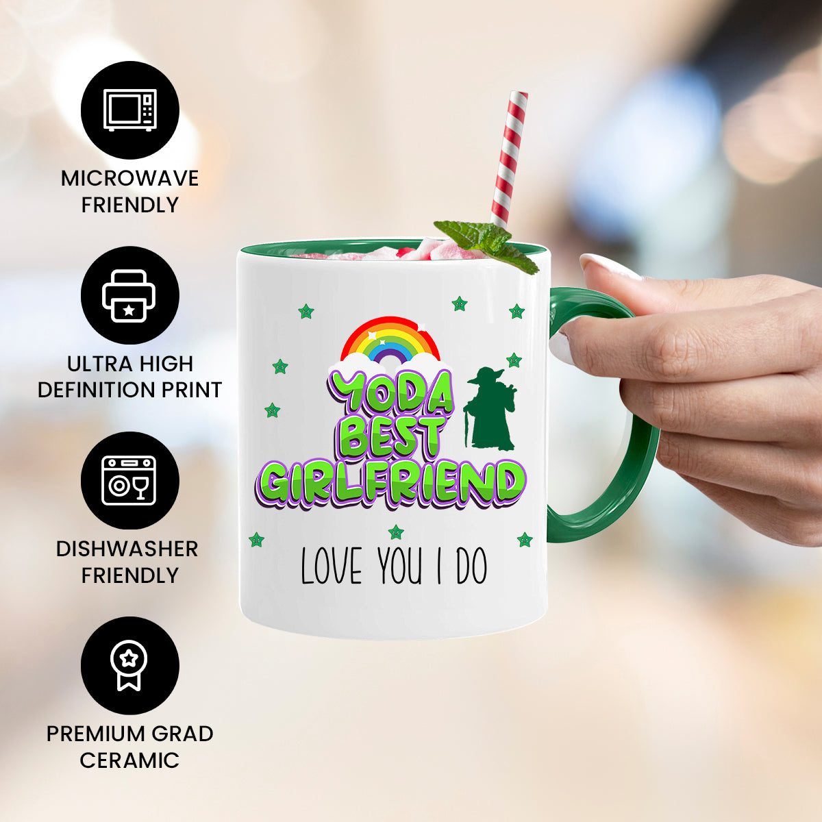 Yoda Best Girlfriend - Valentine Mug