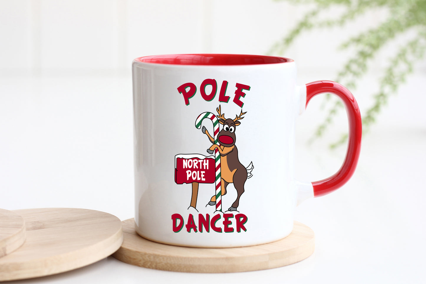 Christmas Reindeer Pole Dancer Mug