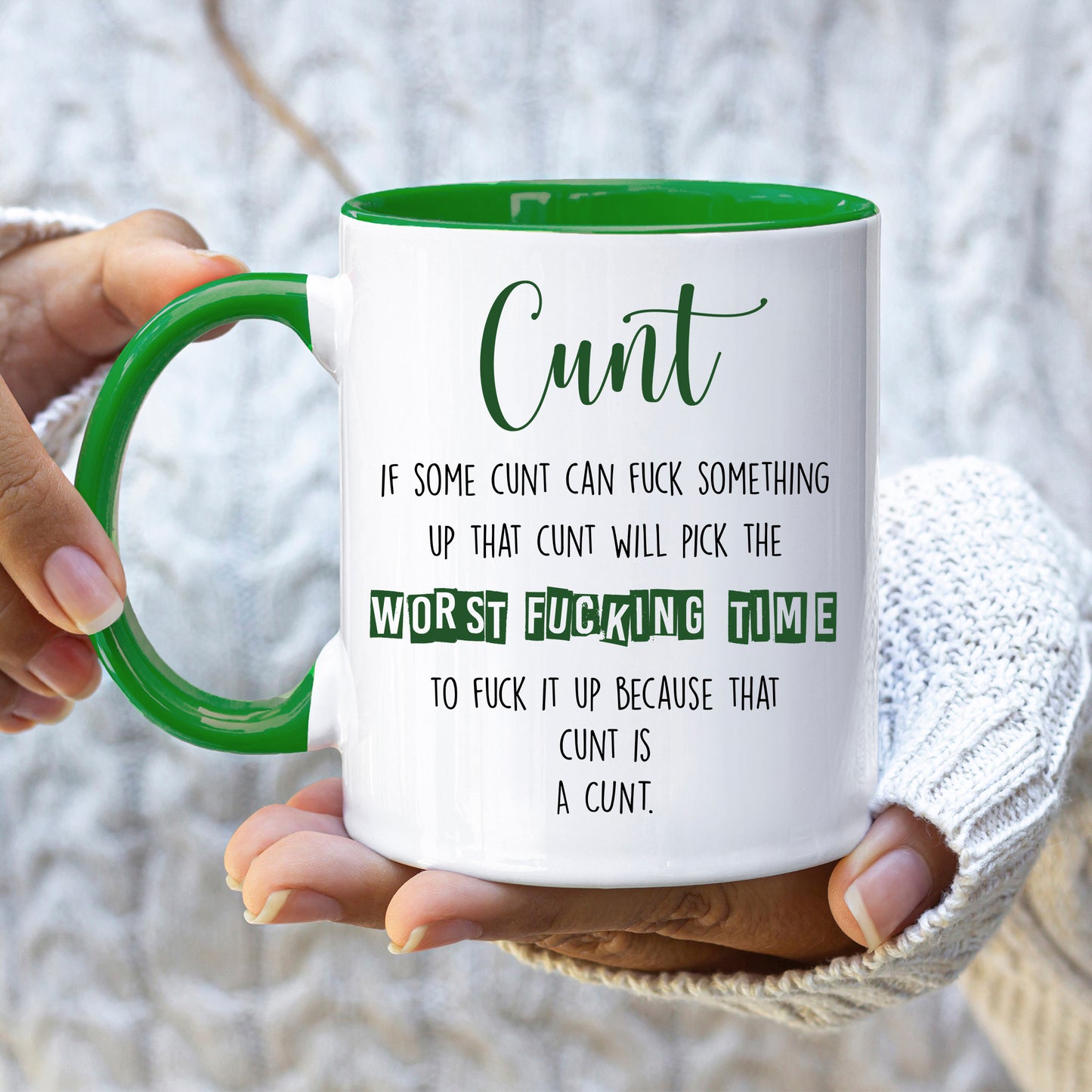 Rude C Word coffee mug