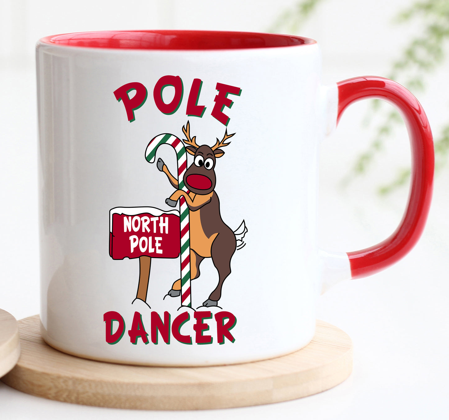 Christmas Reindeer Pole Dancer Mug