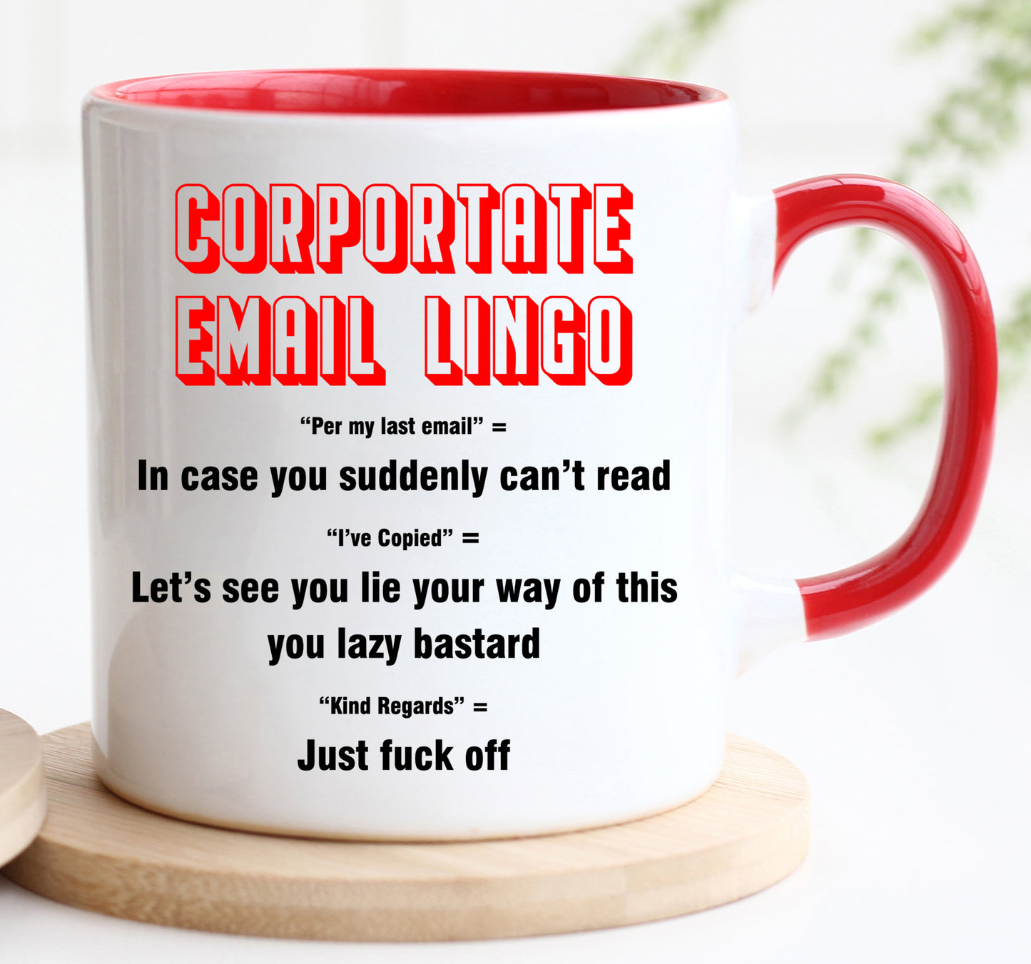 Corporate Email Lingo - Work Mug