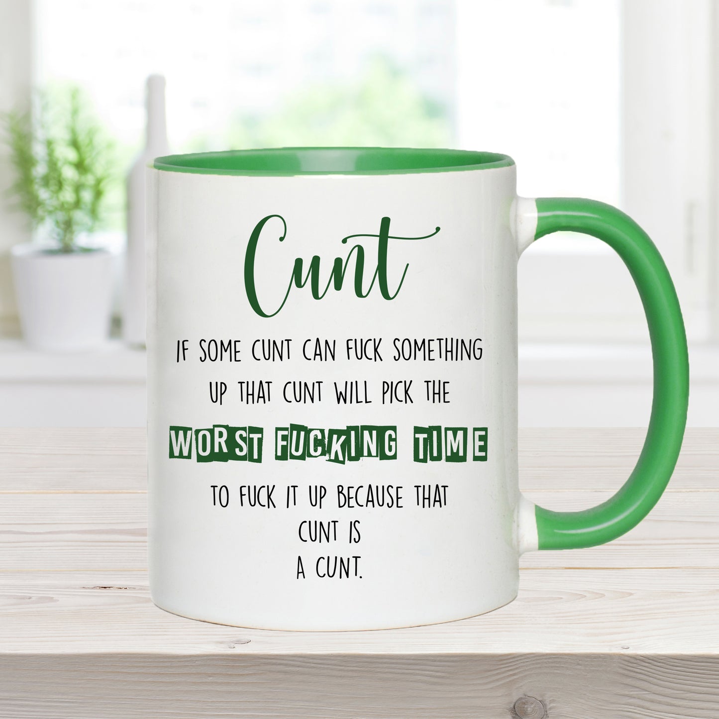 Rude C Word coffee mug