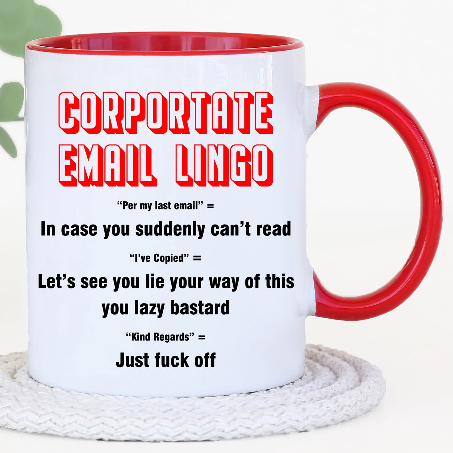 Corporate Email Lingo - Work Mug