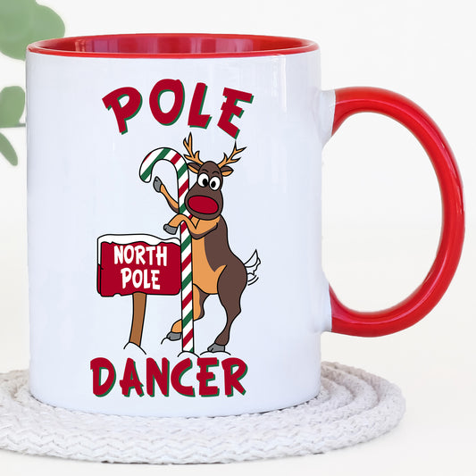 Christmas Reindeer Pole Dancer Mug