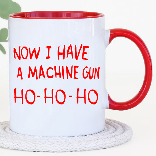 Die Hard Machine Gun Christmas Mug