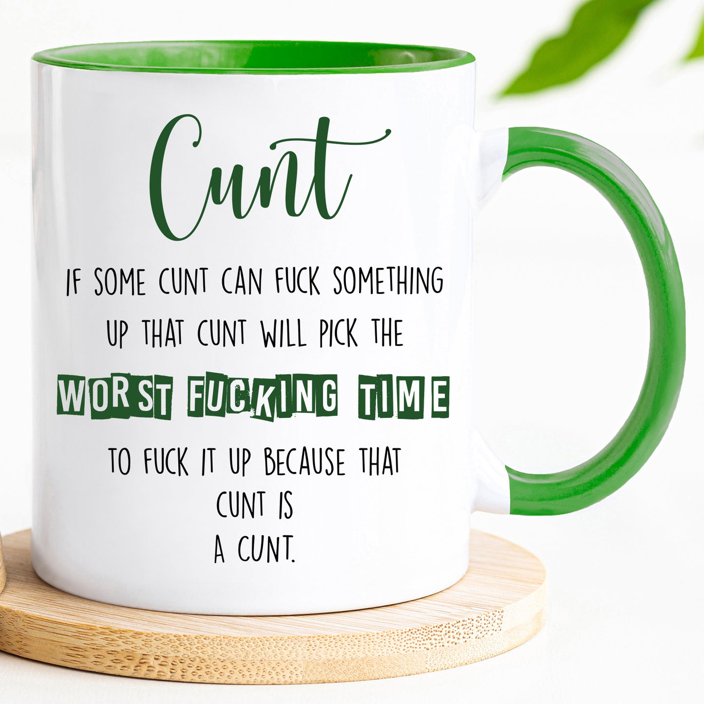 Rude C Word coffee mug